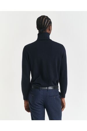 Gant Classic Cotton Turtleneck Sweater 433 evening blue
