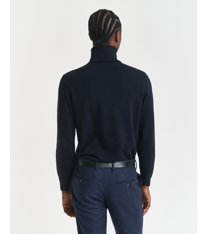 Gant Classic Cotton Turtleneck Sweater 433 evening blue