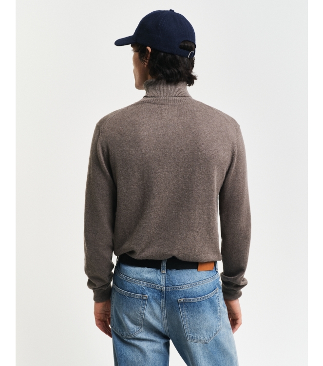 Gant Cotton Wool Turtleneck Sweater 294 dk hazelnut melange