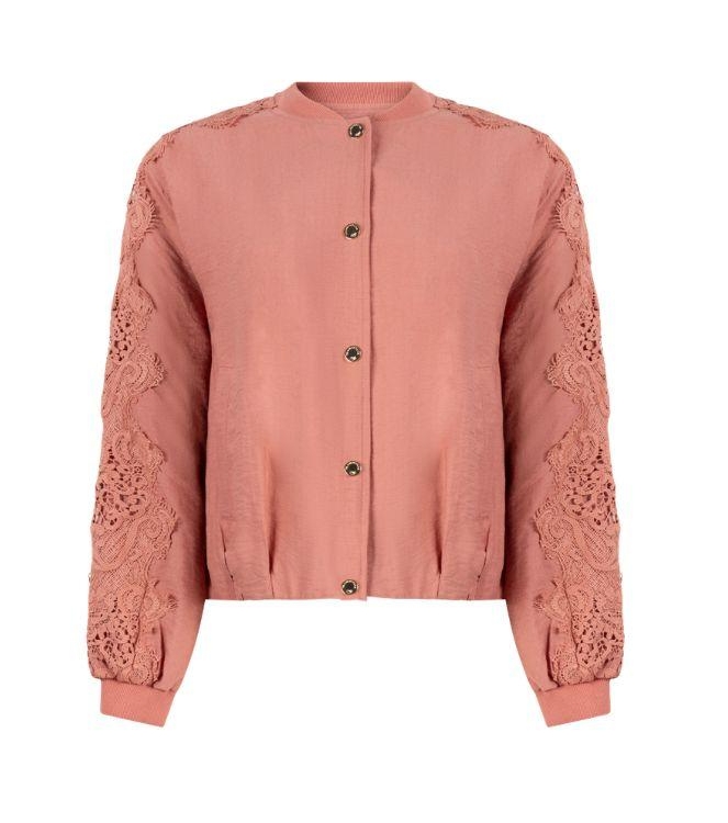 Tramontana Lace Detailed Jacket 004275 Dusty rose