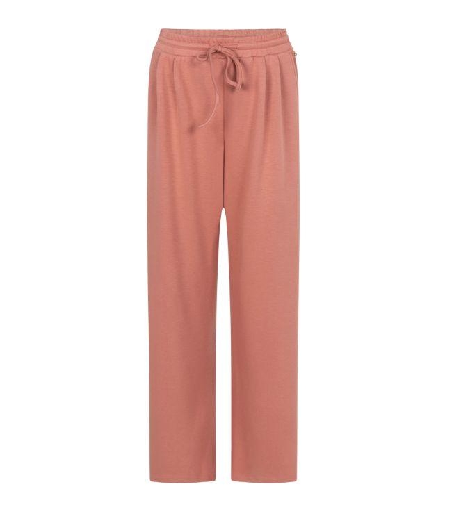 Tramontana Wide-Leg Trousers Self-Fabric Belt 004275 Dusty rose
