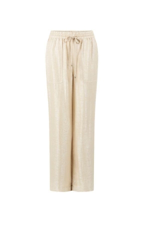 Tramontana Shimmer Wide-Leg Trousers 001225 Pebble