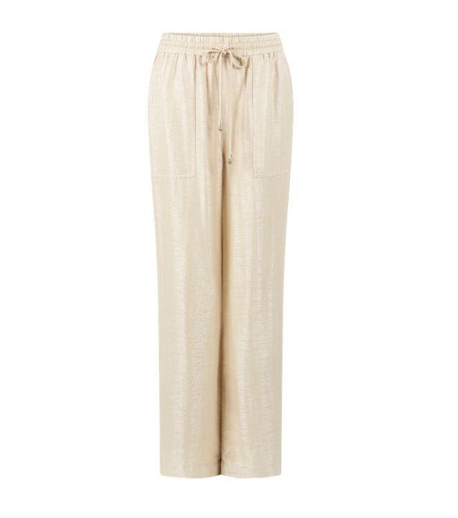 Tramontana Shimmer Wide-Leg Trousers 001225 Pebble