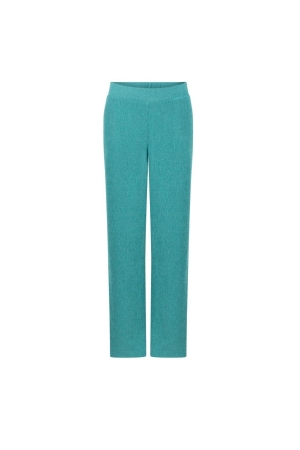 Tramontana Crinkled Wide-Leg Trousers 005835 Deep aqua blue