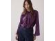 Summum Woman Top ruffles Cotton viscose. 324 Wineberry