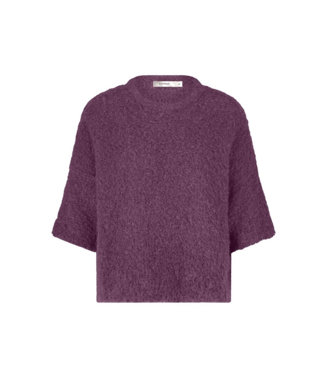 Summum Woman Sweater soft boucle knit 324 Wineberry