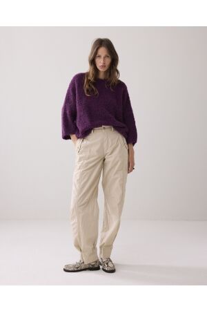 Summum Woman Sweater soft boucle knit 324 Wineberry