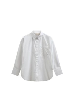 Freequent Poplin pocket deco Bright white
