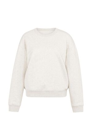 Yaya Sweater met opgestikte tekst 990402 Heather grey mel