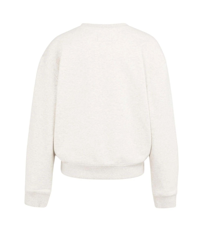 Yaya Sweater met opgestikte tekst 990402 Heather grey mel