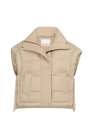 Yaya Oversized bodywarmer met kraag 99041 Gold