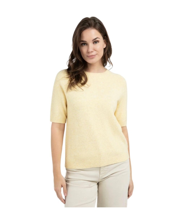 Yaya Zachte trui met korte mouwen 309152 Reed Yellow mel