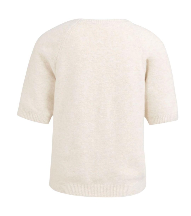 Yaya Zachte trui met korte mouwen 990442 Kit beige mel