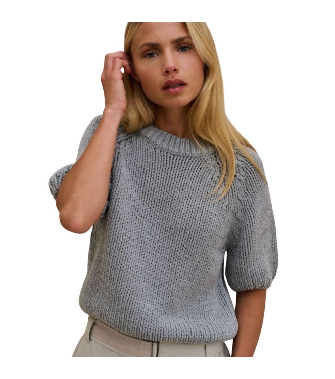Yaya Grofgebreide trui 99047 Iron grey