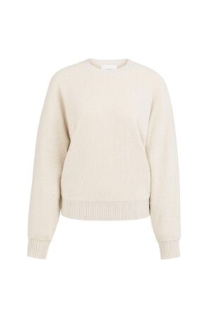 Yaya Boucle trui met ribdetails 99044 Kit beige
