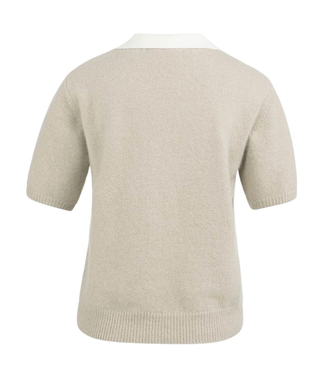 Yaya Trui met kraag en korte mouwen 99043 Mist green