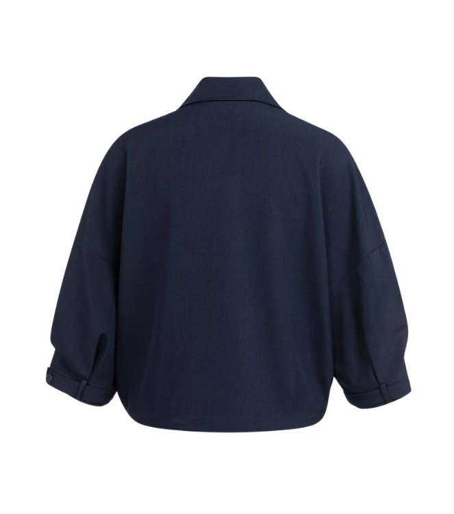 Yaya Blousejack met klepzakken 93923 Navy blazer blue