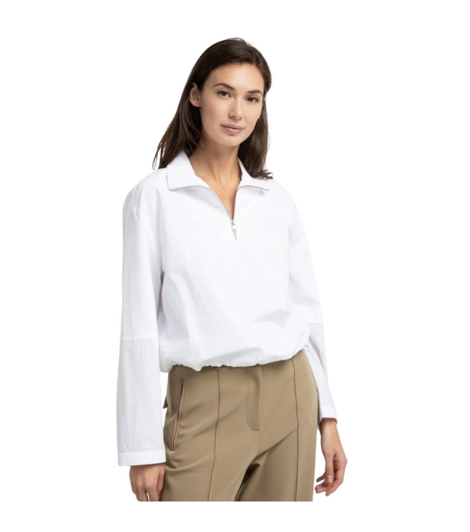 Yaya Ballon blouse met rits 00000 Pure white