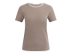 Yaya T-shirt met contrastbies 81312 Deep taupe brown