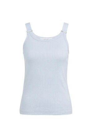 Yaya Singlet met ringdetails 99048 Ice blue