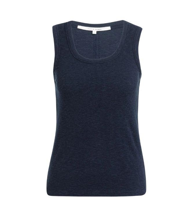 Yaya Geribd singlet met ronde hals 93923 Navy blazer blue