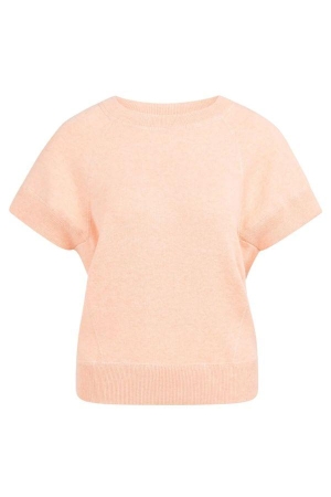 Yaya Sleeveless sweater with stitch 313072 Peach palazzo orange mel