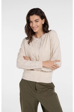 Yaya Towel knitted cardigan 990582 Creme beige melange