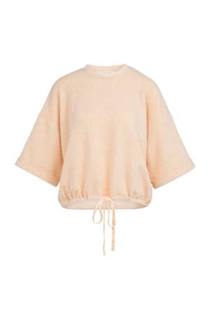 Yaya Short sleeve sweatshirt with r 412172 Amberlight mel