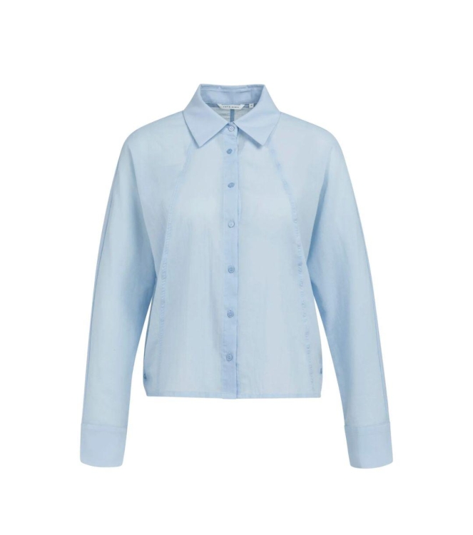 Yaya Batwing blouse with cut seams 99073 Light blue