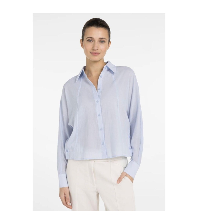 Yaya Batwing blouse with cut seams 99073 Light blue