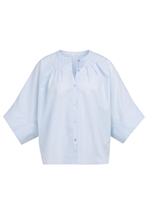 Yaya Batwing blouse with back pleat 99073 Light blue
