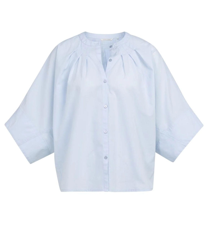 Yaya Batwing blouse with back pleat 99073 Light blue