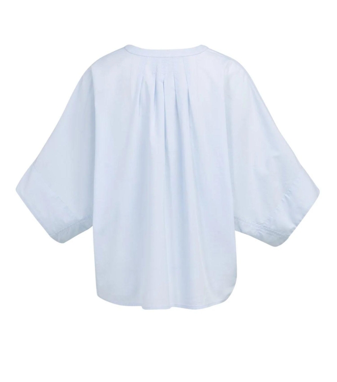 Yaya Batwing blouse with back pleat 99073 Light blue