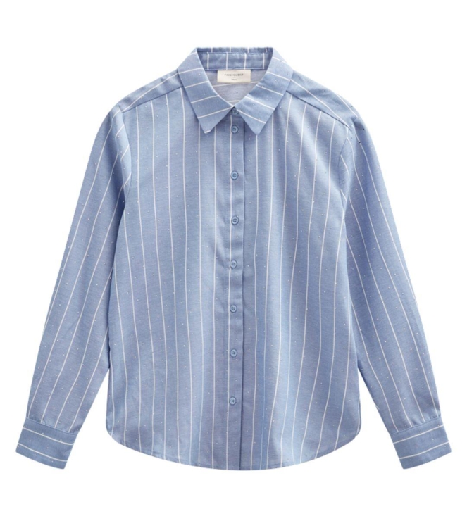 Freequent FQSOLLY-SHIRT Vista Blue w. Star Off-White