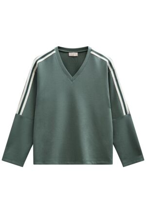 Freequent FQLUCINDA-PULLOVER Dark Forest w. Star Off-White