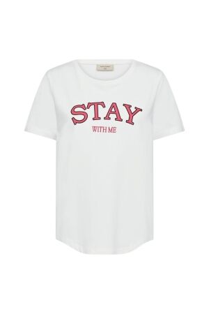 Freequent FQFENJAL-TEE Star Off-white w Fuchsia Purpl