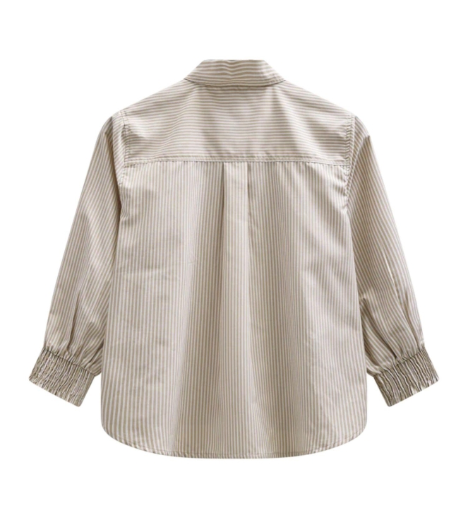 Freequent FQEVALINA-SHIRT Silver Mink w. Star Off-White