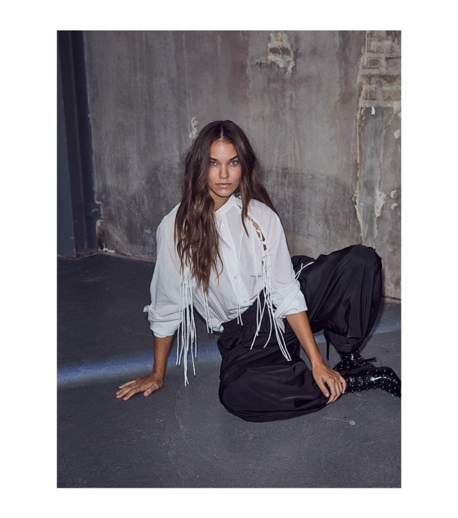 Haute L Amitie Florens Fringe Shirt White