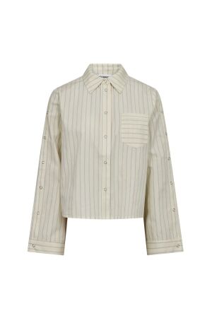 Co Couture SimoCC Stripe Button Shirt PaleYellow