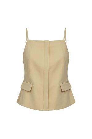 Co Couture NilanCC Tailored Top PaleYellow