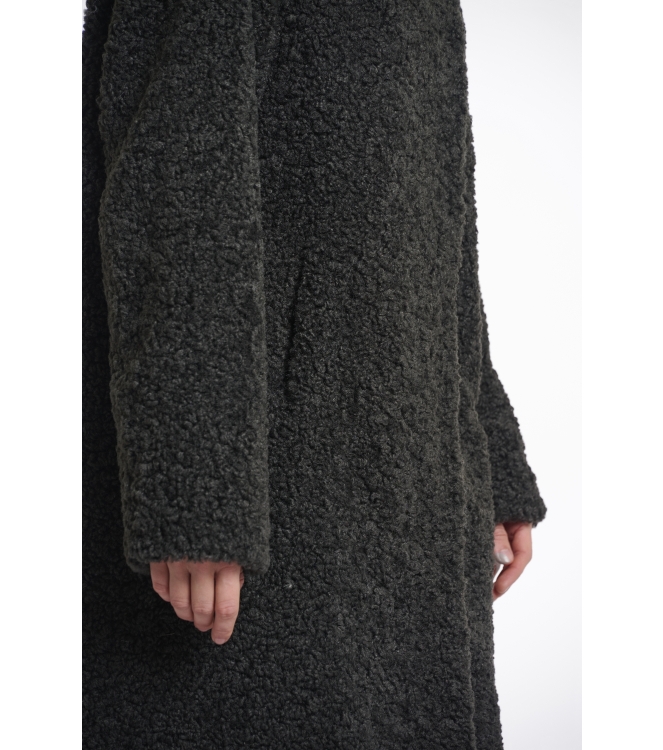 Rino en Pelle Teddy coat with hood 10874 deep iron