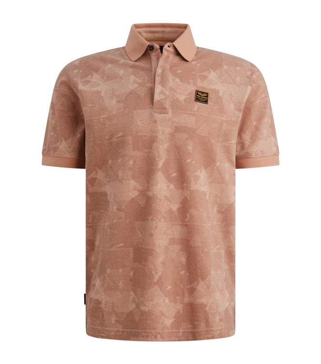 PME Legend Short sleeve polo printed two tone 3031 Rose dawn