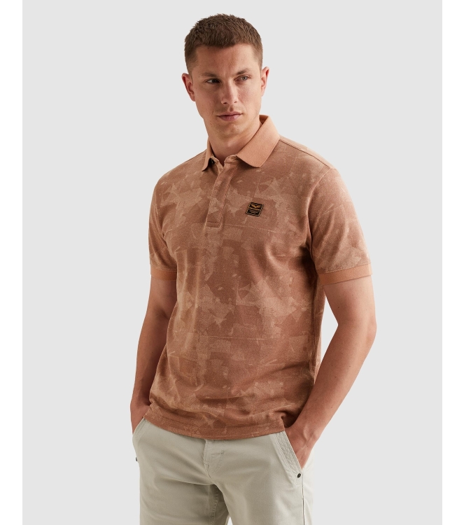 PME Legend Short sleeve polo printed two tone 3031 Rose dawn