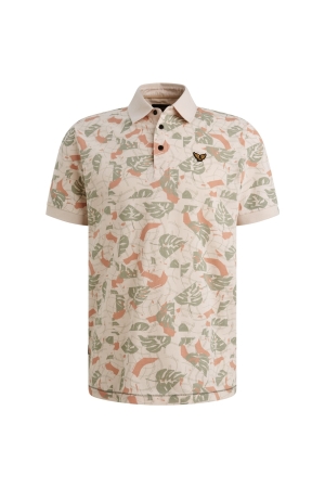 PME Legend Short sleeve polo printed fine piq 3191 Cloud pink
