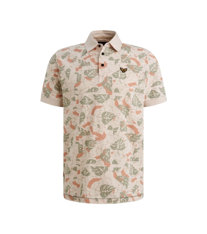PME Legend Short sleeve polo printed fine piq 3191 Cloud pink
