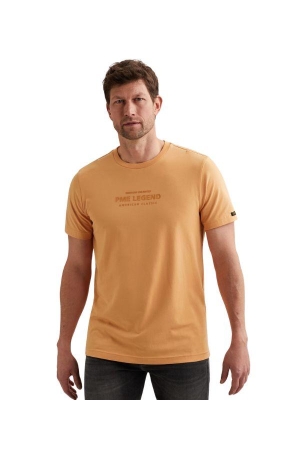 PME Legend Short sleeve r-neck cotton elastan 2015 Gold earth
