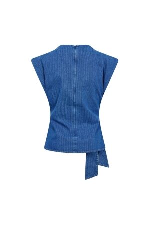 Co Couture KimmyCC Pleat Top Dark Denim