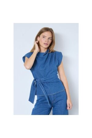 Co Couture KimmyCC Pleat Top Dark Denim