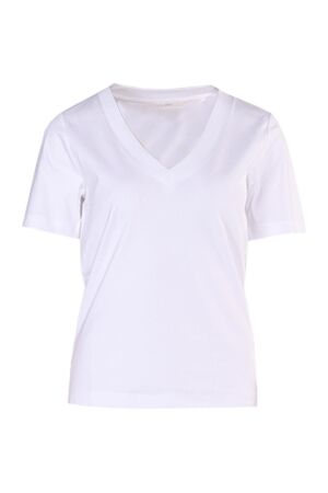 Yaya T-shirt with V-neck 00000 Pure white