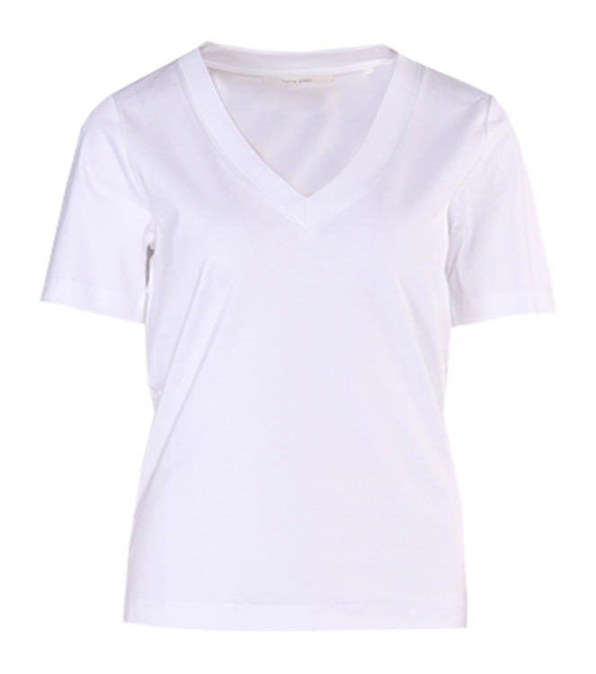 Yaya T-shirt with V-neck 00000 Pure white